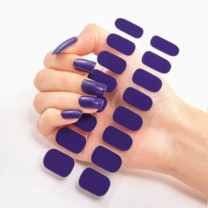 Semi Cured Gel Nail Wraps Full Cover Adhesive Manicure Decoration - Allure SocietyFalse Nail Kits and Dryers