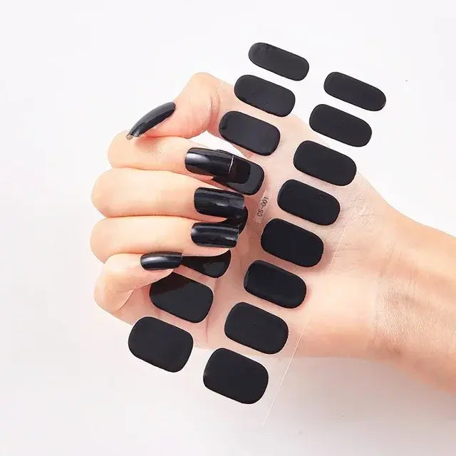 Semi Cured Gel Nail Wraps Full Cover Adhesive Manicure Decoration - Allure SocietyFalse Nail Kits and Dryers