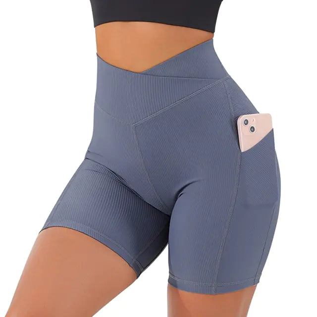 Sports Short High Waist Workout Seamless Fitness Yoga Shorts - Allure SocietyActivewear Shorts