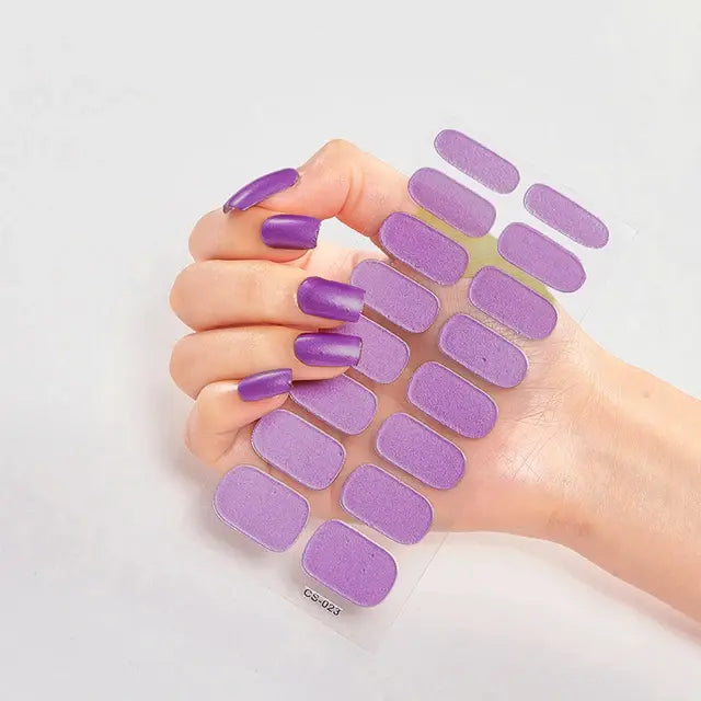 Semi Cured Gel Nail Wraps Full Cover Adhesive Manicure Decoration - Allure SocietyFalse Nail Kits and Dryers