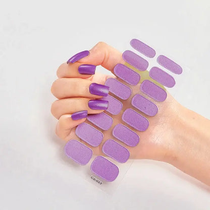 Semi Cured Gel Nail Wraps Full Cover Adhesive Manicure Decoration - Allure SocietyFalse Nail Kits and Dryers