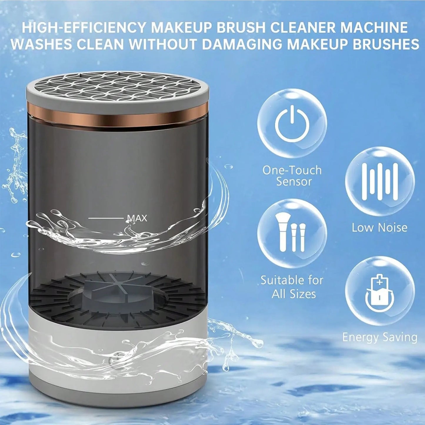 3 - in - 1 Automatic Makeup Brush Cleaning and Drying Stand - Allure SocietyMakeup Brush Cleaner