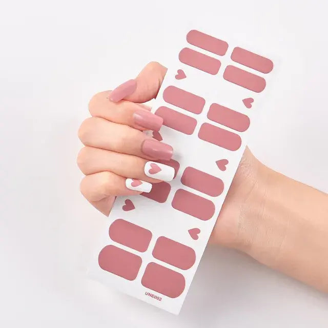 Semi Cured Gel Nail Wraps Full Cover Adhesive Manicure Decoration - Allure SocietyFalse Nail Kits and Dryers