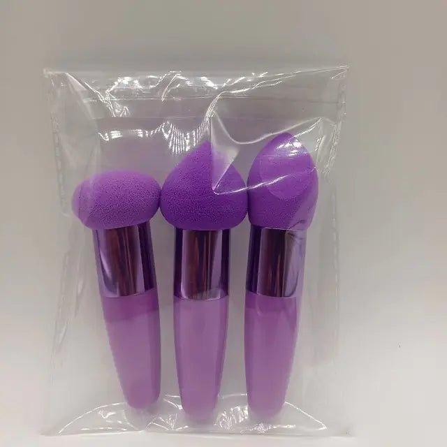 3Pcs Women Mushroom Head Brush Set - Allure SocietyMakeup Brush Set