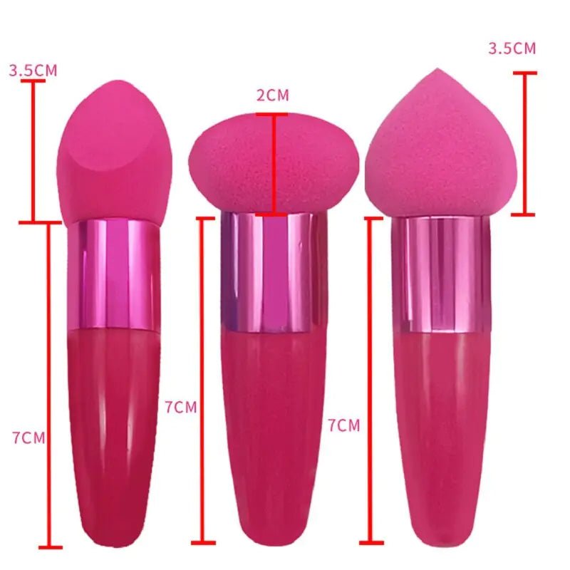 3Pcs Women Mushroom Head Brush Set - Allure SocietyMakeup Brush Set