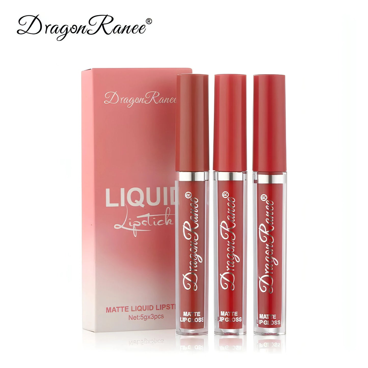 3pc/set Waterproof Matte Velvet Lip Gloss - Allure SocietyLip Sets