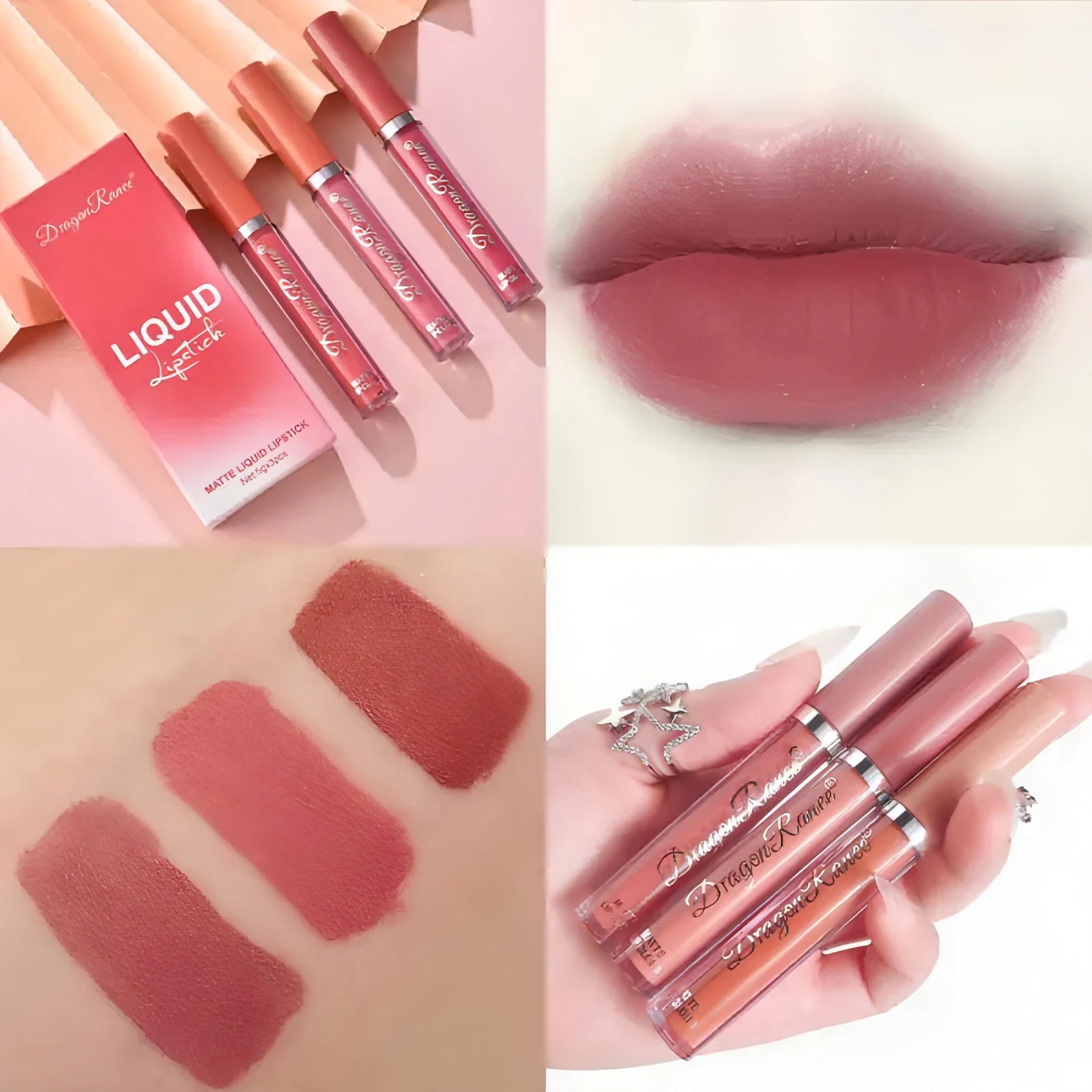 3pc/set Waterproof Matte Velvet Lip Gloss - Allure SocietyLip Sets