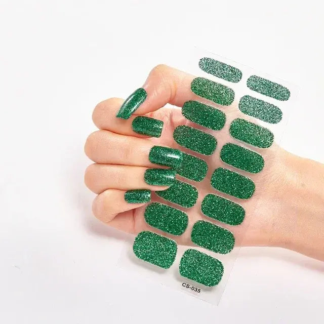 Semi Cured Gel Nail Wraps Full Cover Adhesive Manicure Decoration - Allure SocietyFalse Nail Kits and Dryers