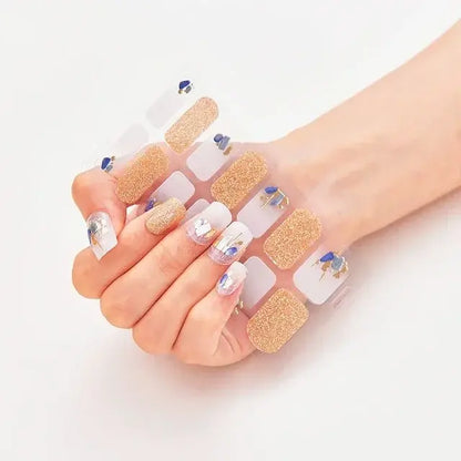 Semi Cured Gel Nail Wraps Full Cover Adhesive Manicure Decoration - Allure SocietyFalse Nail Kits and Dryers