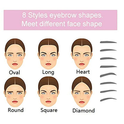 8 Pieces Eyebrow Shaper Template Stencil Kit - Allure SocietyMakeup Tools