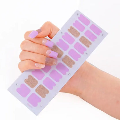 Semi Cured Gel Nail Wraps Full Cover Adhesive Manicure Decoration - Allure SocietyFalse Nail Kits and Dryers