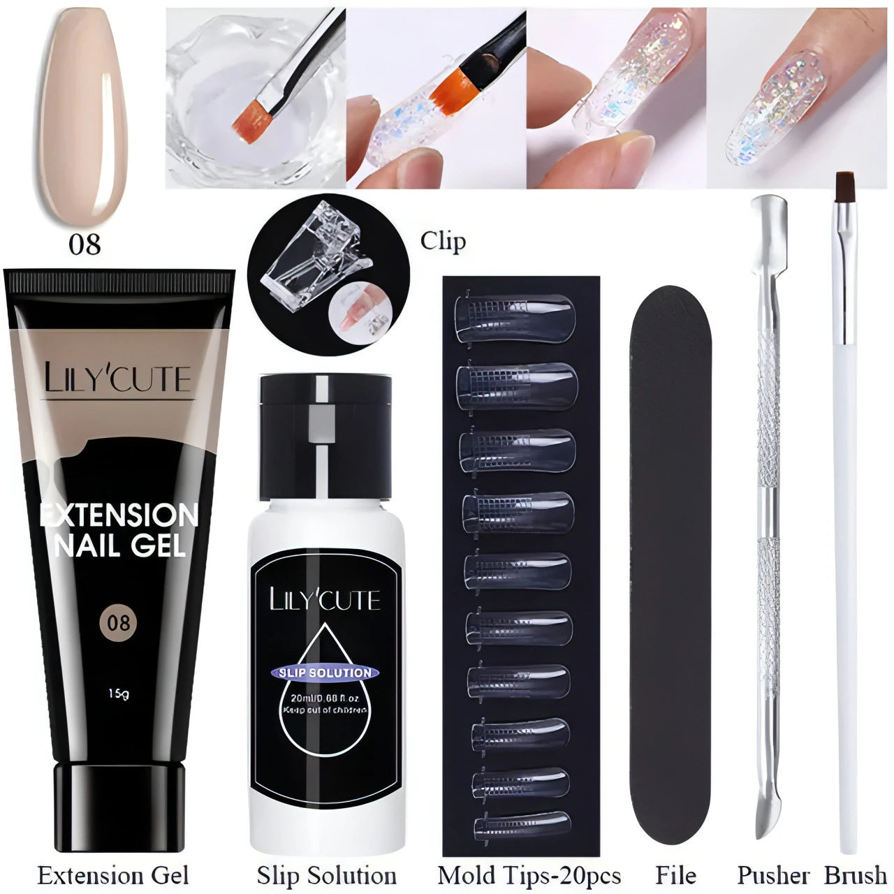 Extension Gel Set - Allure SocietyFalse Nail Kits and Dryers