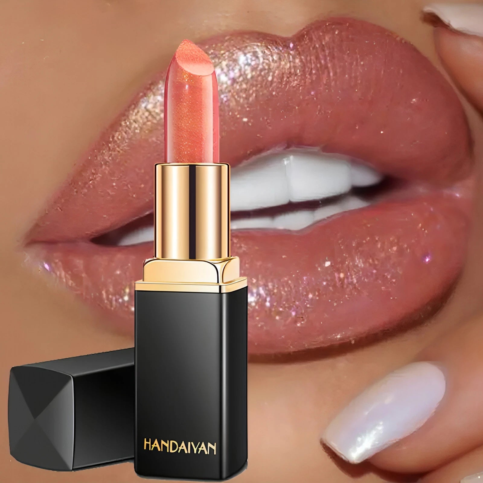 9 Colors Waterproof Glitter Lipstick - Allure SocietyLipstick