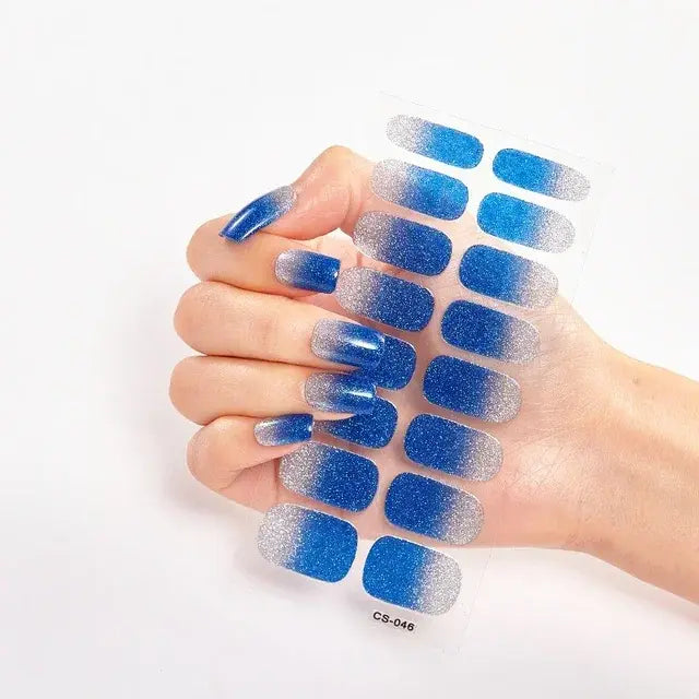 Semi Cured Gel Nail Wraps Full Cover Adhesive Manicure Decoration - Allure SocietyFalse Nail Kits and Dryers