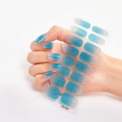 Semi Cured Gel Nail Wraps Full Cover Adhesive Manicure Decoration - Allure SocietyFalse Nail Kits and Dryers