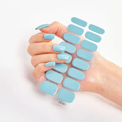 Semi Cured Gel Nail Wraps Full Cover Adhesive Manicure Decoration - Allure SocietyFalse Nail Kits and Dryers