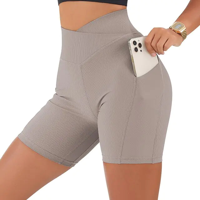 Sports Short High Waist Workout Seamless Fitness Yoga Shorts - Allure SocietyActivewear Shorts