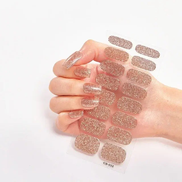 Semi Cured Gel Nail Wraps Full Cover Adhesive Manicure Decoration - Allure SocietyFalse Nail Kits and Dryers