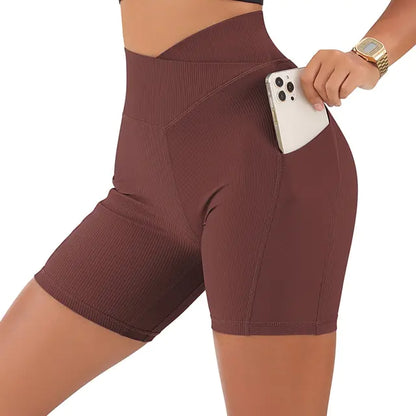 Sports Short High Waist Workout Seamless Fitness Yoga Shorts - Allure SocietyActivewear Shorts