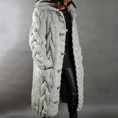 Cozy Long Knit Cardigan - Allure SocietyLoungewear Tops