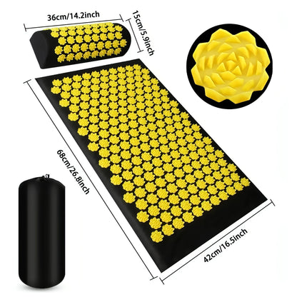 Acupressure Yoga Mat Kuznetsov's Applicator Cushion Sensi Massage Body Needles With Spikes Pillow Foot Massager Fitness Pilates - Allure SocietyMuscular Support