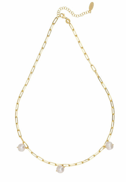 Amelia Three Pearl Necklace Gold - Allure SocietyNecklaces