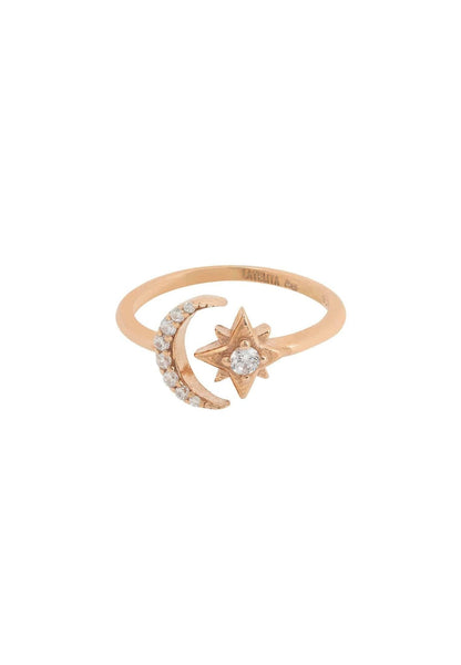 Astrid Moon & Star Ring Rosegold - Allure SocietyRings