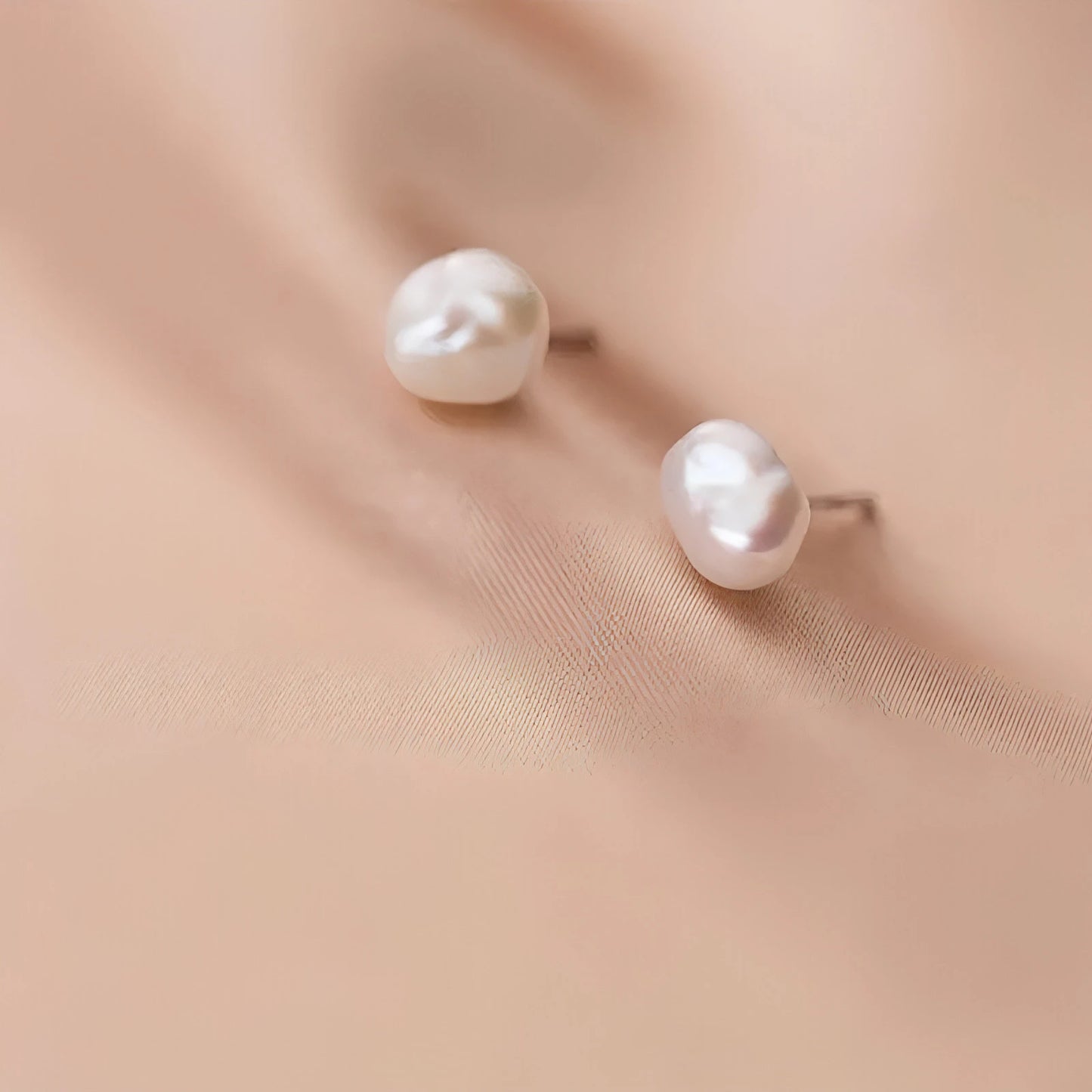 Baroque Pearl Stud Earrings - Allure SocietyEarrings