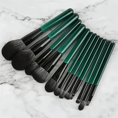 Belle&Rose™ Forest Green Brush Set - Allure SocietyMakeup Brush Set