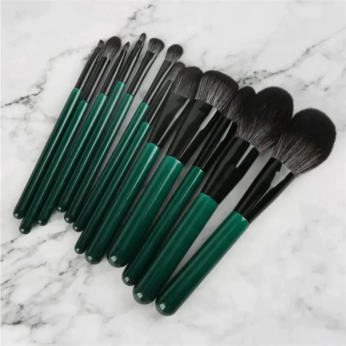 Belle&Rose™ Forest Green Brush Set - Allure SocietyMakeup Brush Set