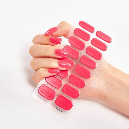 Semi Cured Gel Nail Wraps Full Cover Adhesive Manicure Decoration - Allure SocietyFalse Nail Kits and Dryers