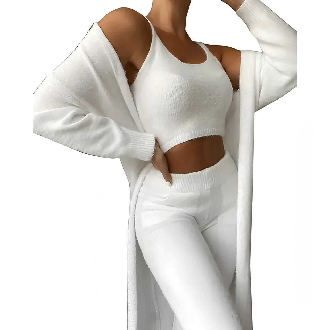 Cardigan Trousers Pajama Set - Allure SocietyLoungewear Sets