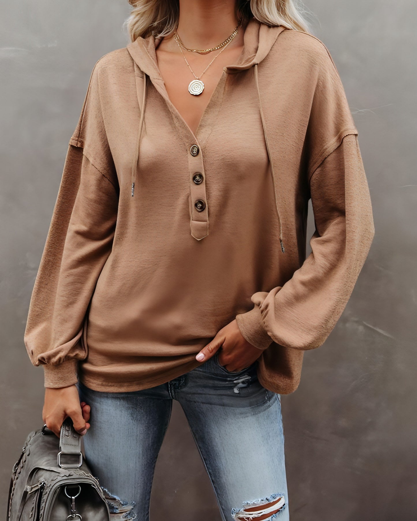 Casual Hoodie Sweatshirt Top - Allure SocietyCasualwear Tops