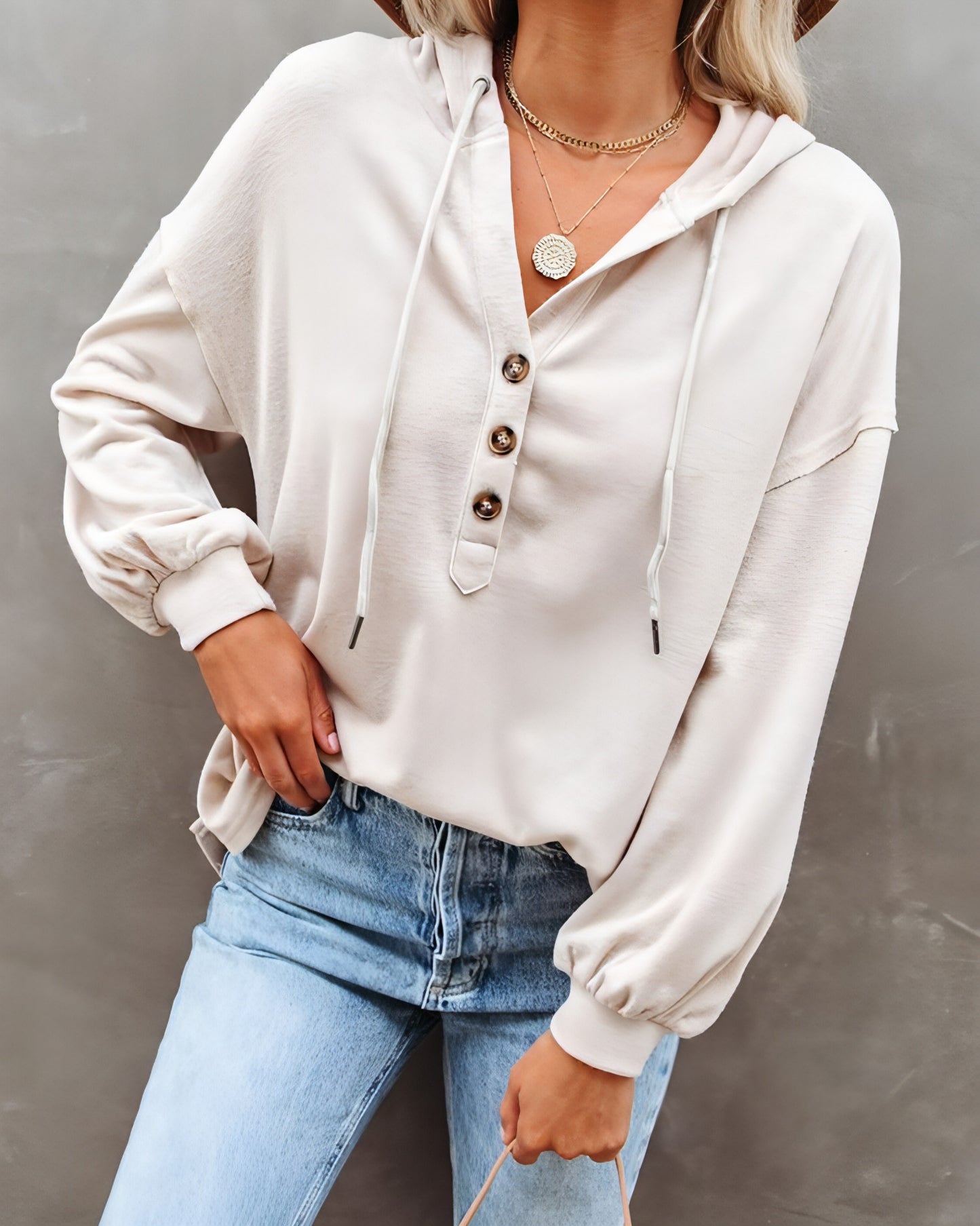 Casual Hoodie Sweatshirt Top - Allure SocietyCasualwear Tops