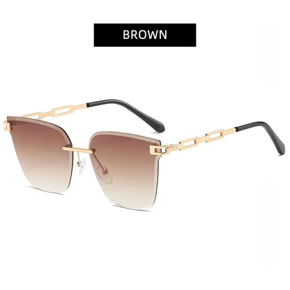 Cat Eye Sunglasses Frameless - Allure SocietyUV Sunglasses