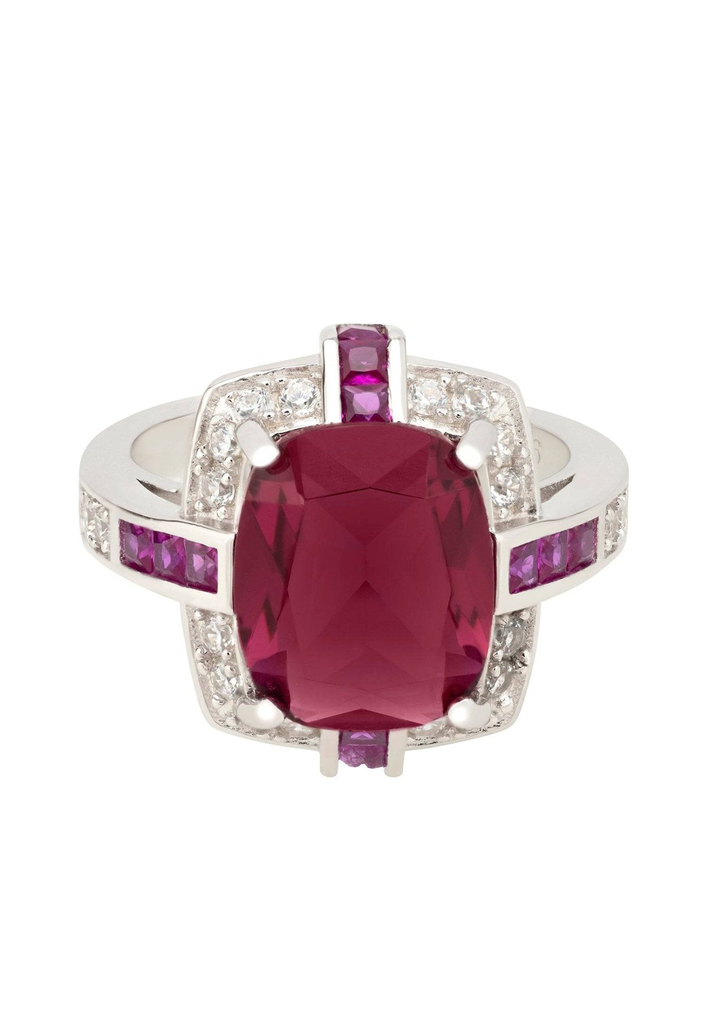 Clarence Silver Ring Ruby - Allure SocietyRings