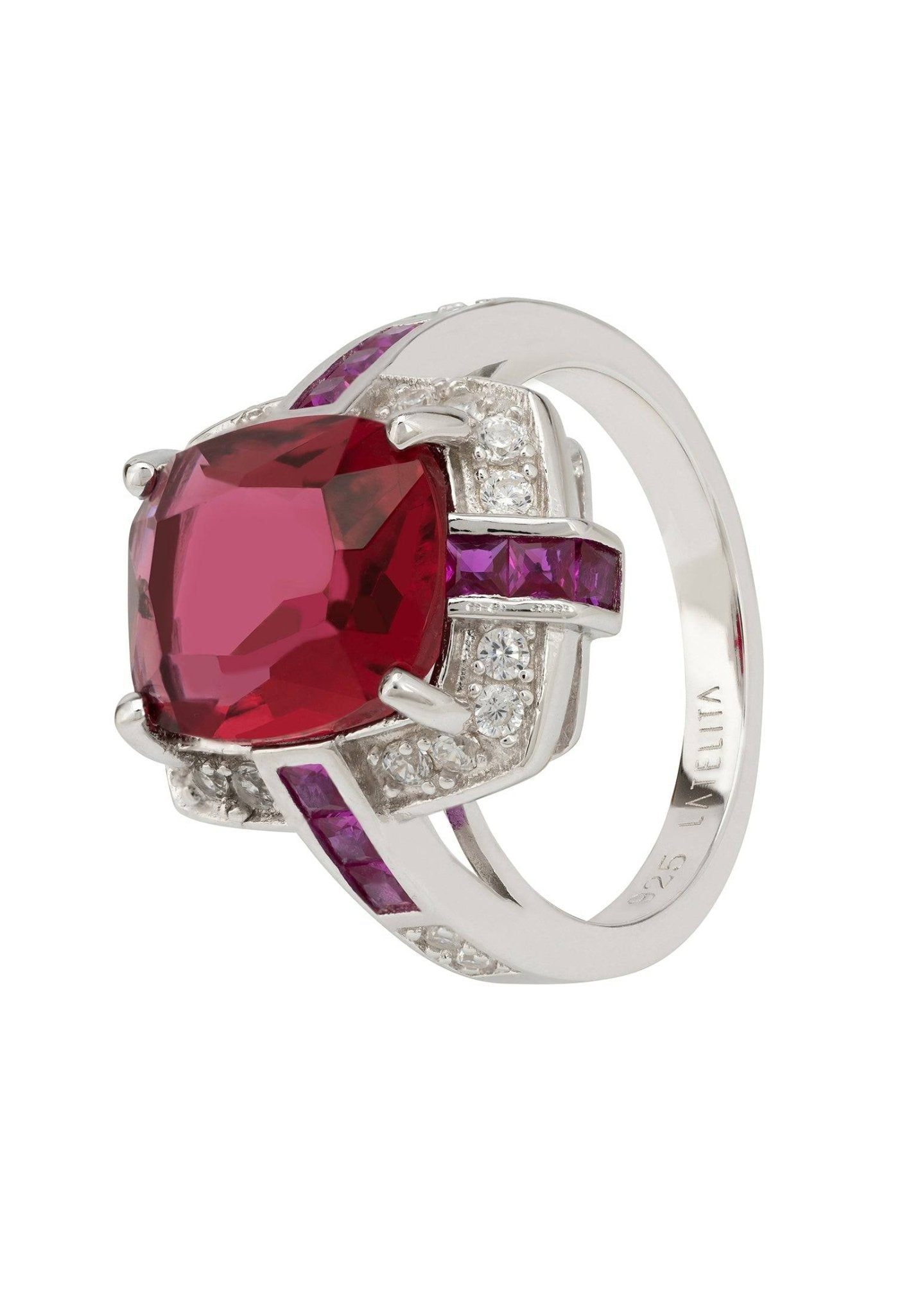 Clarence Silver Ring Ruby - Allure SocietyRings