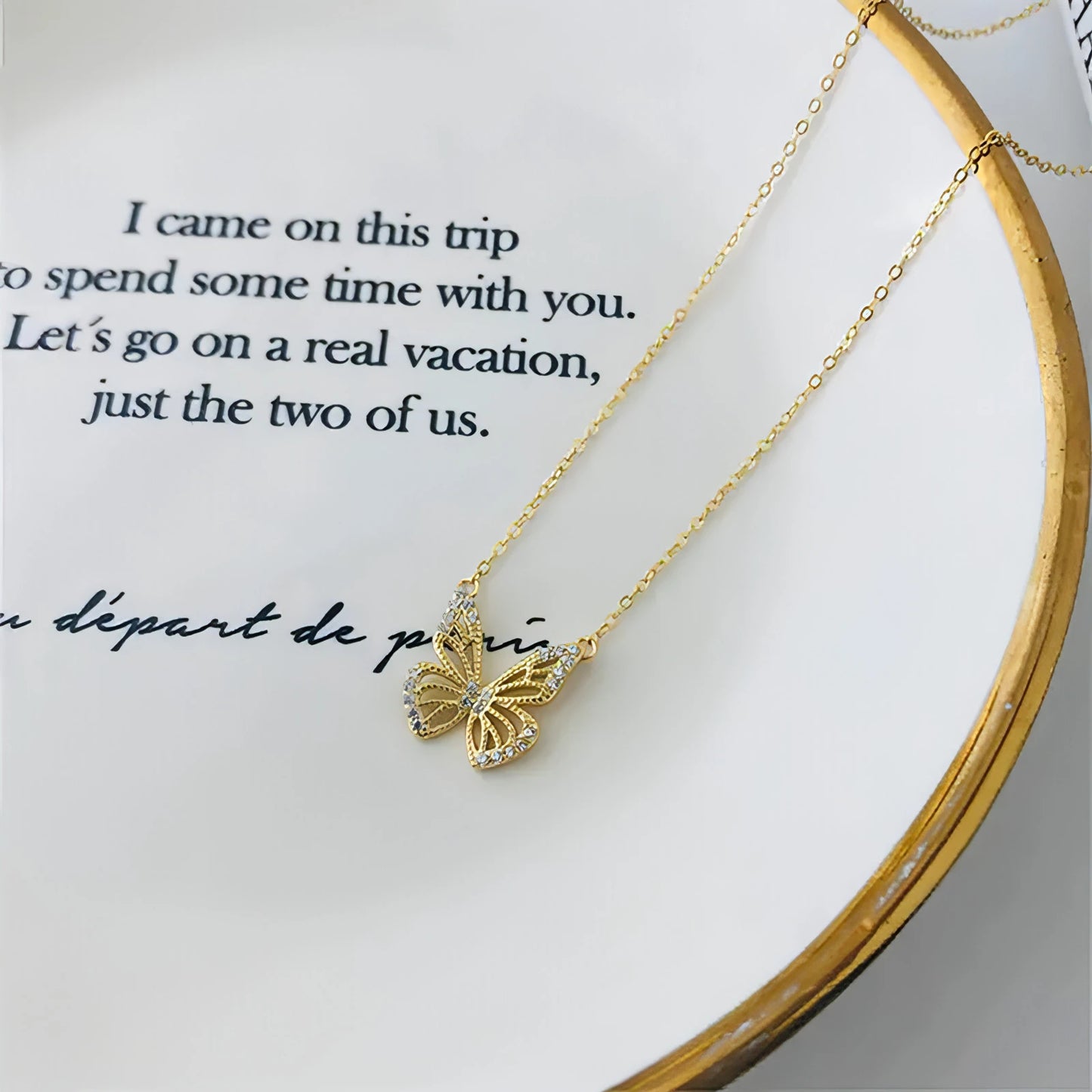 Clavicle Chain Butterfly Necklace - Allure SocietyNecklaces