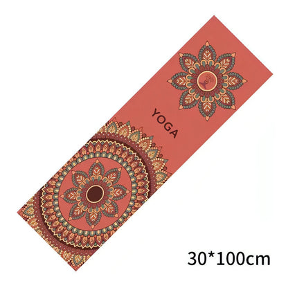 Cooling Sports Printed Towel 30*100cm Yoga Mat Cover Non - slip Gym Fitness Microfiber Travel Quick - drying Cushion Pilates - Allure SocietyYoga Towel and Blankets