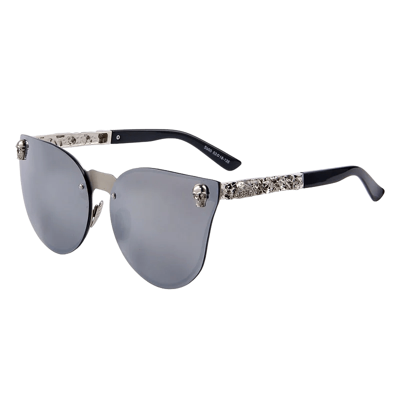 Crystal Skull Goth Punk Sunglasses UV400 - Allure SocietyUV Sunglasses