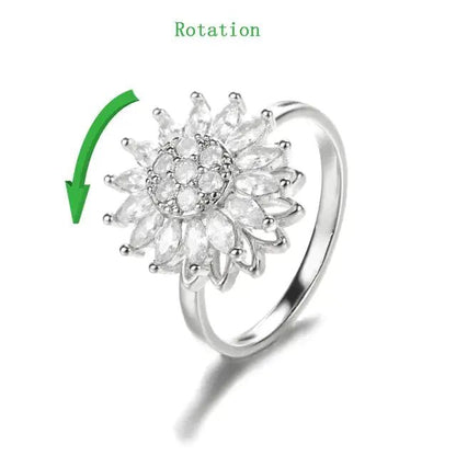 Crystal Sunflower Rings - Allure SocietyRings