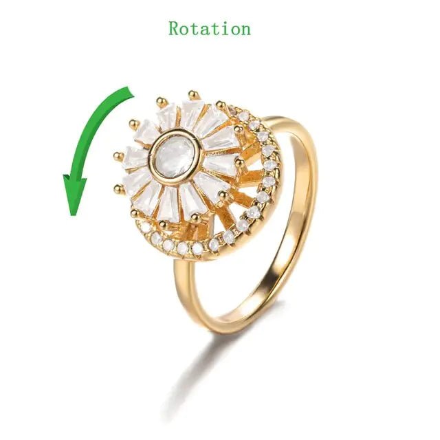 Crystal Sunflower Rings - Allure SocietyRings