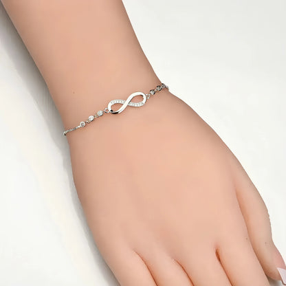 CZ Stone Infinity Bracelet - Allure SocietyBracelets