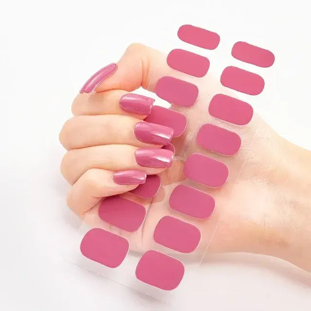 Semi Cured Gel Nail Wraps Full Cover Adhesive Manicure Decoration - Allure SocietyFalse Nail Kits and Dryers