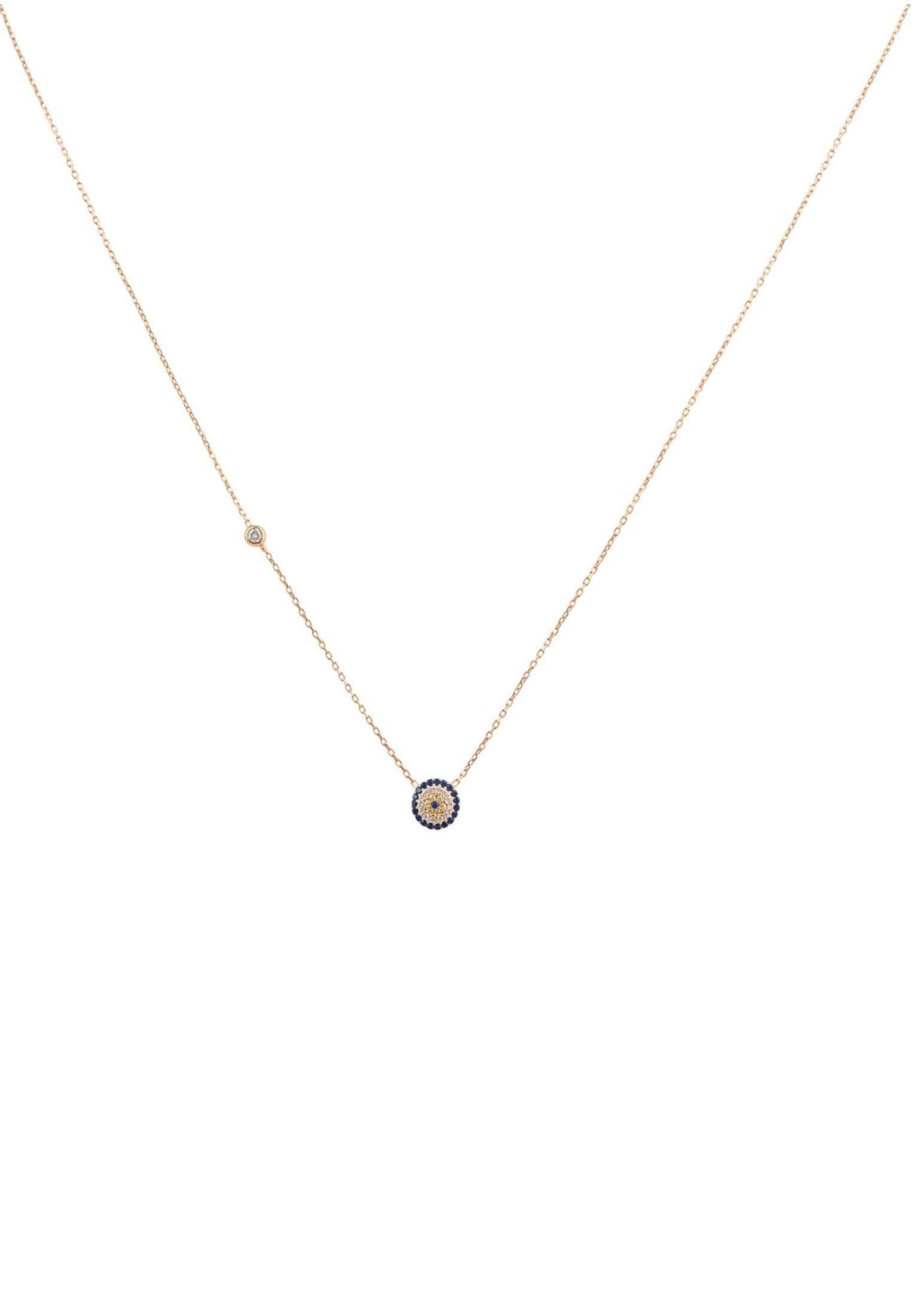 Evil Eye Necklace Rosegold - Allure SocietyNecklaces