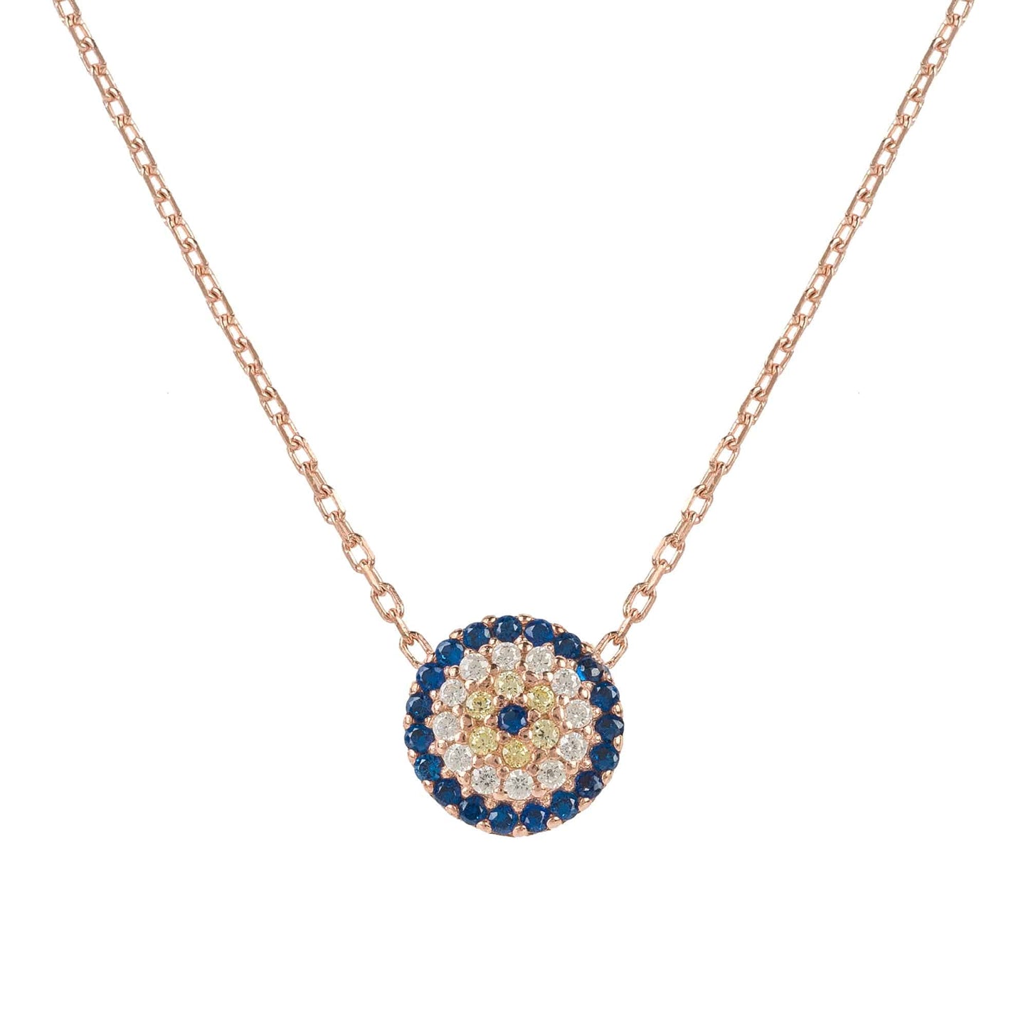 Evil Eye Necklace Rosegold - Allure SocietyNecklaces