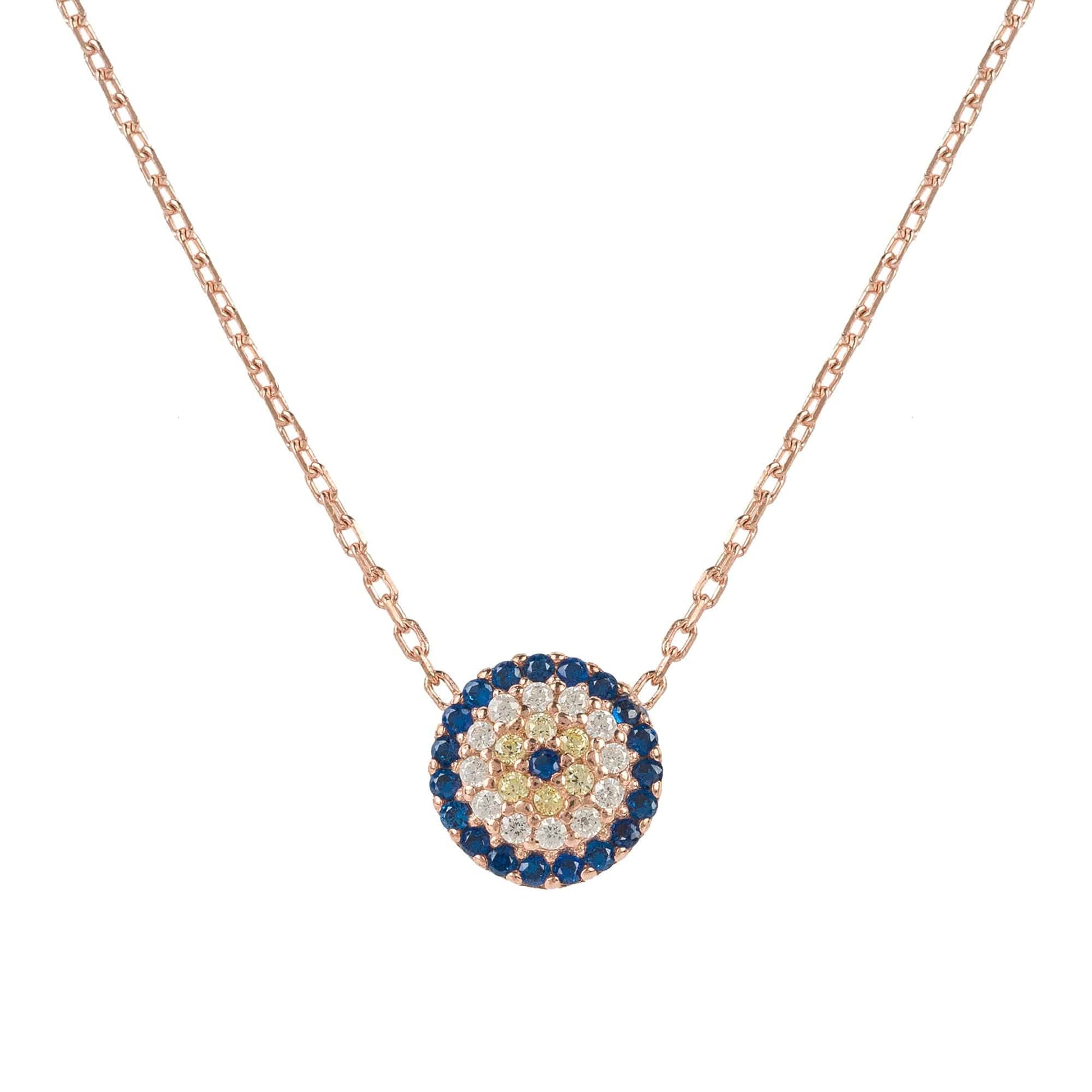 Evil Eye Necklace Rosegold - Allure SocietyNecklaces