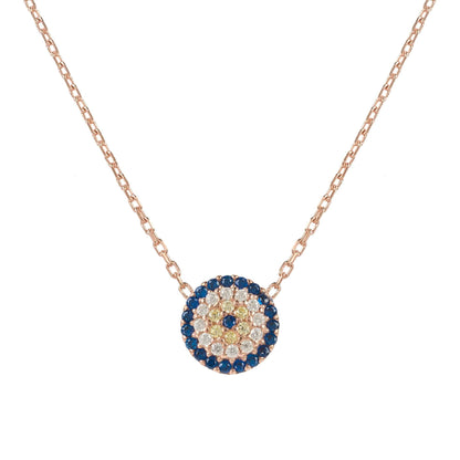 Evil Eye Necklace Rosegold - Allure SocietyNecklaces