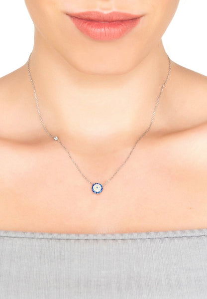 Evil Eye Necklace Silver - Allure SocietyNecklaces