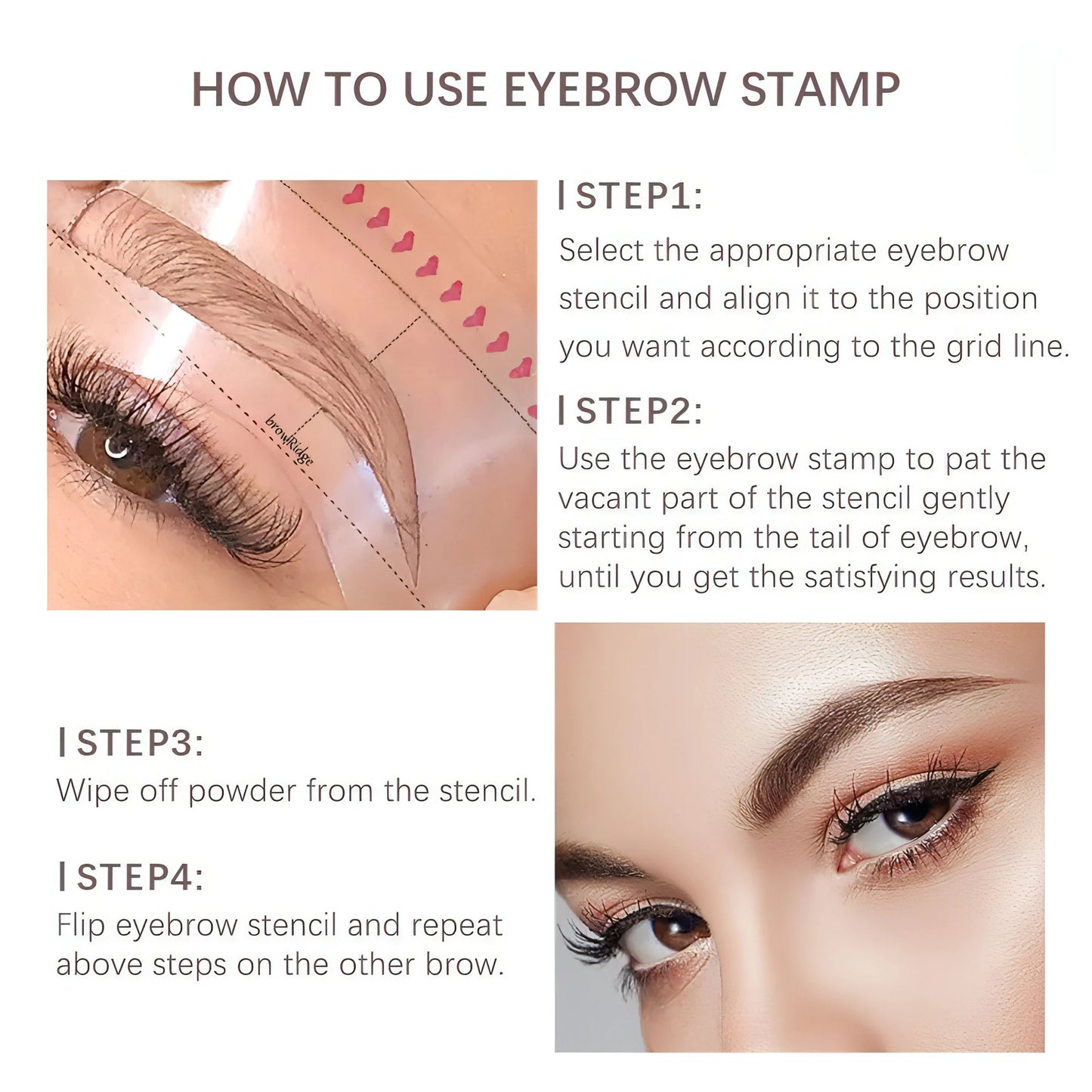Eyebrow Shaping Long Lasting Stamp Kit - Allure SocietyEyebrows